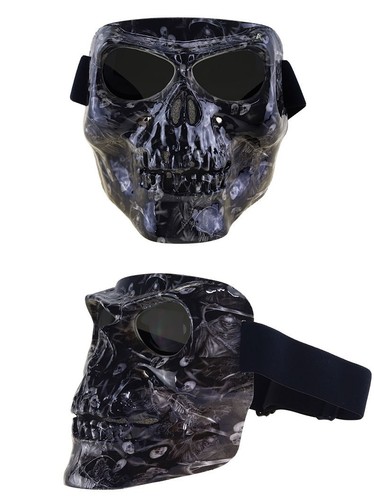 Protector táctico protector máscara facial completa cráneo seguridad paintball airsoft gafas - Imagen 23 de 24