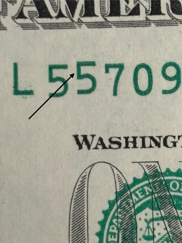 2021 San Francisco Uncirculated $1 Bill Stuck Digit High 5 Gas Pump Error Note