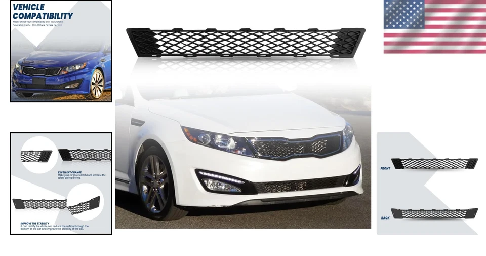 Enhanced Black Front Grille for KIA Optima EX LX SX (2011-2013) – Rust-Resistant Foto 2 de 4