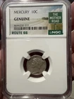 NGC Genuine 1940 Mercury Dime 10C Route 66 The Mother Road Certified Coin rare