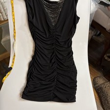 BCX Ruched Bodycon Dress  Size Large Black