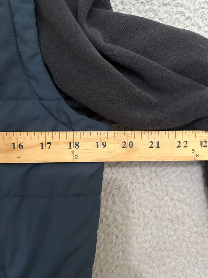 Chaqueta acolchada RVCA para niños talla grande azul poliéster calce con capucha cremallera completa Foto 4 de 4