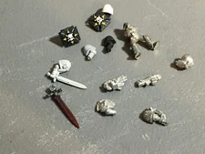 A21114 WARHAMMER 40K SPACE MARINES METAL OOP BITS LOT STORM SHIELD POWER SWORD