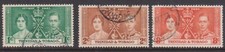 (F300-59) 1937 Trinidad &Tobago set of 3stamps Coronation F/U (BI)