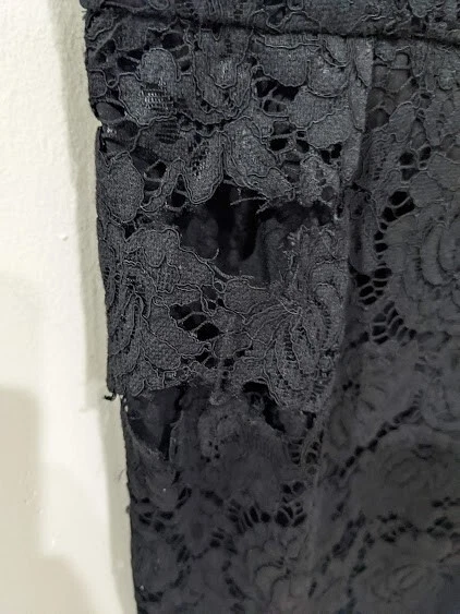 Kate Spade Size 2 Poppy Lace Jumpsuit Black Romantic Floral High
