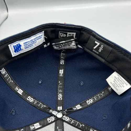 Undefeated Hat Men 7 5/8 Blue Gray 59Fifty New Era Fitted Cap New Wool - Picture 7 of 8
