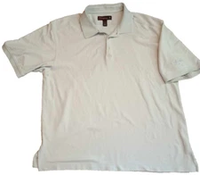 Tommy Bahama 18 Golf Polo Shirt XL Blue Solid Short Sleeve Button Cotton Blend