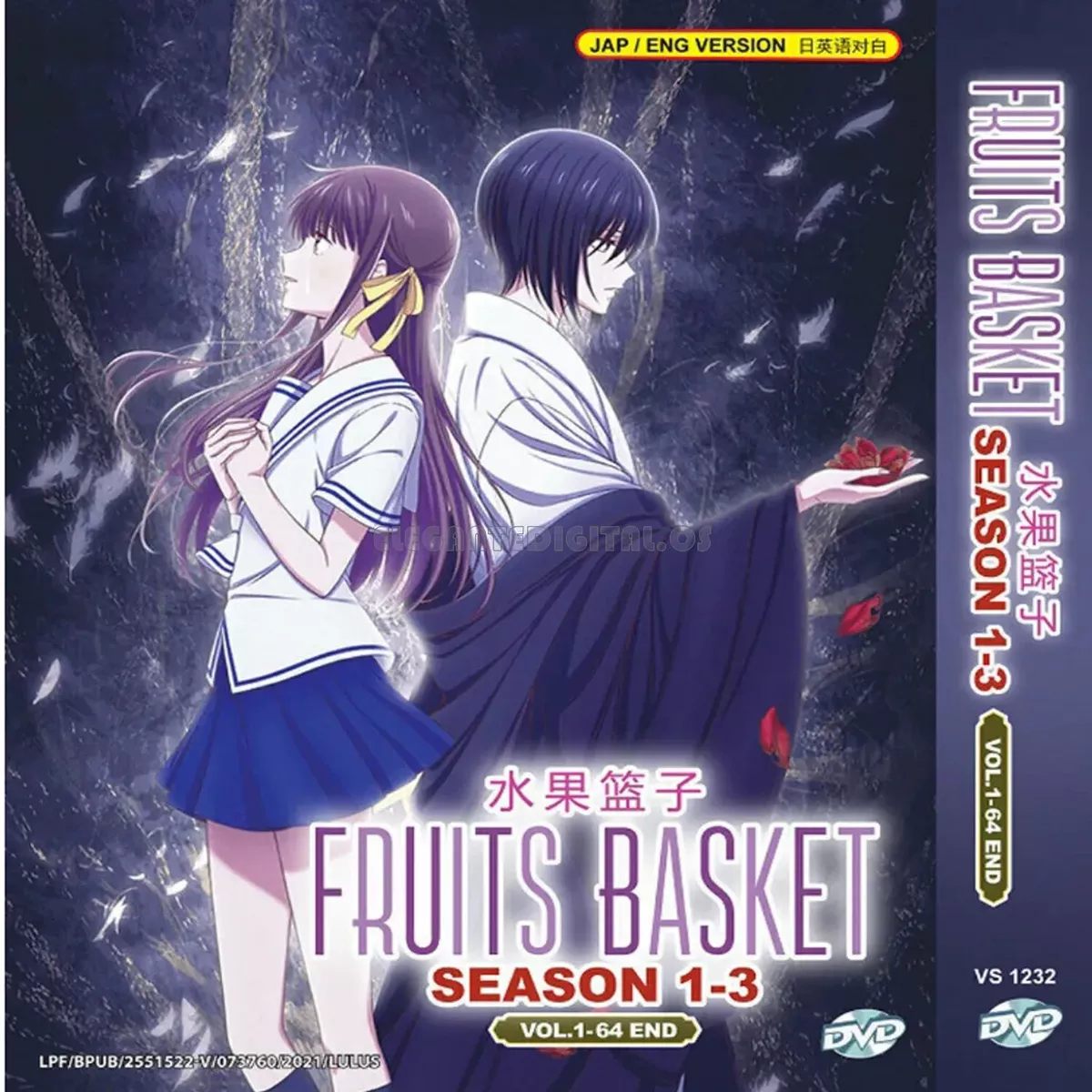 Fruits Basket Season 1-3 Vol.1-64 End English Dubbed Anime DVD