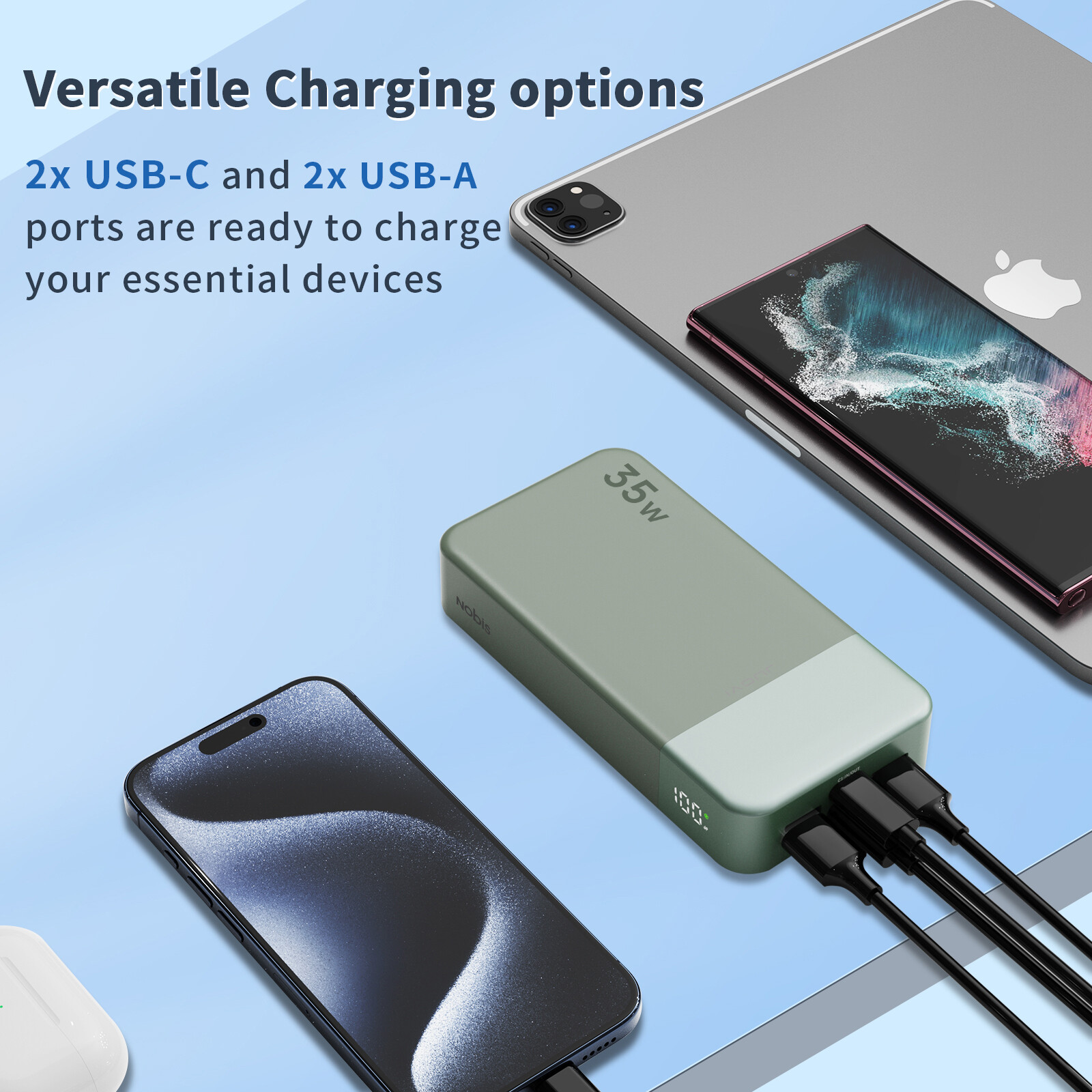 20000mAh Power Bank Portable Charger for Phones and Tablets Fast Charging External Battery Pack-image
