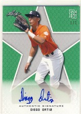 DIEGO ORTIZ 2020 Leaf Perfect Game PG Blank Back AUTO /1 UAB 1/1