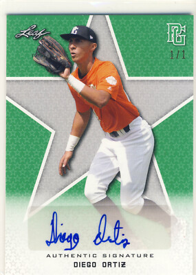 DIEGO ORTIZ 2020 Leaf Perfect Game PG Blank Back AUTO /1 UAB 1/1
