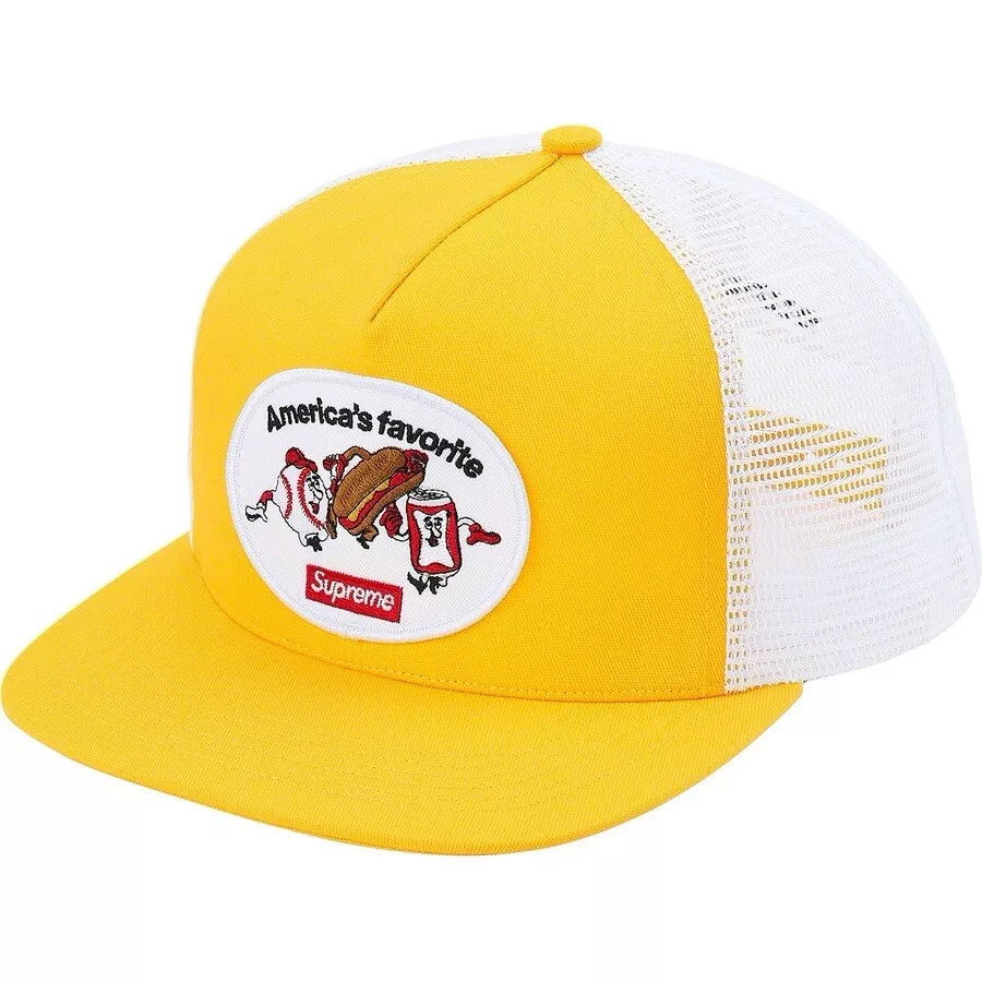 CHAPEAU 5 PANNEAUX SUPREME SNAPBACK AMERICA’S FAVORITE MESH TRUCKER 2021   NEUF