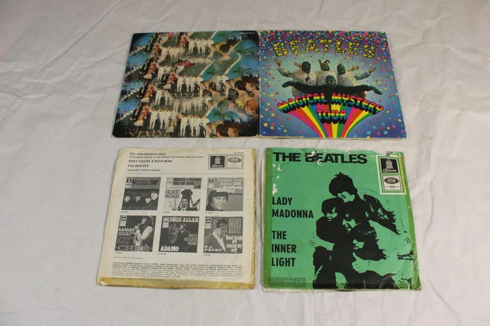 D9/ Beatles - 4x alte Single - Magic Mystery Tour mit Buch + Lady Madonna /S178 - Bild 2 von 4