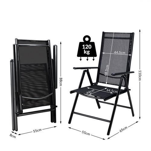 CASARIA® Sitzgruppe Sitzgarnitur Alu Gartenmöbel Essgruppe Garten Tisch Set - Bild 7 von 14