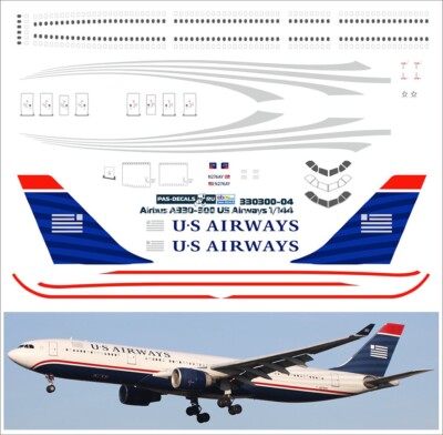 Airbus А330-300 US-Airways 1/144 PAS-DECALS	330300-04