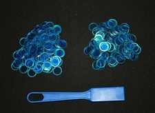 Magnetic Blue Bingo Wand and 200 Chips Markers– Use on paper, sheets, cards