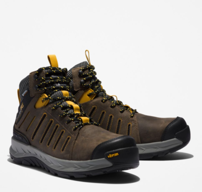 Men\'s Timberland PRO Trailwind Waterproof Composite Toe Boot Brown/Yellow SZ 9 M Timberland PRO Trailwind Men main image 3