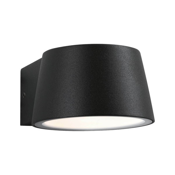 Paulmann Led Outdoor Wandleuchte Capea, 6 W, IP44, 3000 K, Warmweiß, Alu Schwarz-image