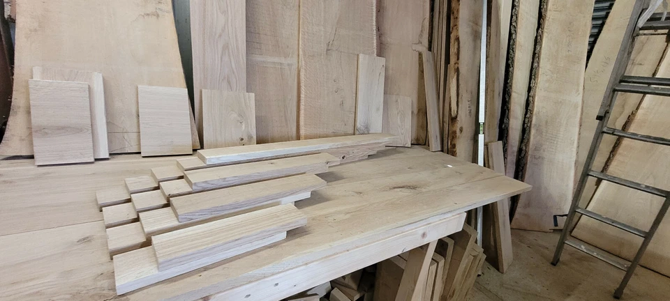 Placas de Carvalho, Forno seco, Quadrado Borda, aplainada, 20mm X 80mm, pacote com 5 Peças - Imagem 3 de 4