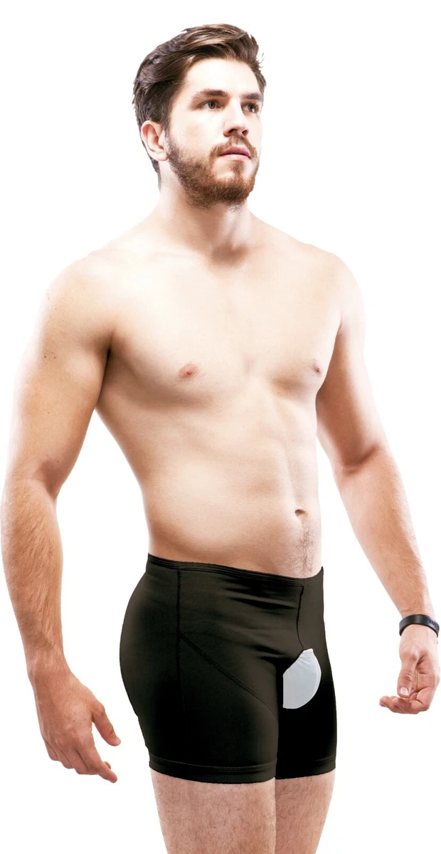 Inguinal Hernia Support Belt Invisible Underpants Compression Garment Truss  Galess (Black, L) : : Health & Personal Care