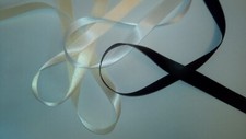 Satin Ballet Ribbon. Pink ,White or Black  2.25m, for 1 pair shoes - UK Supplier