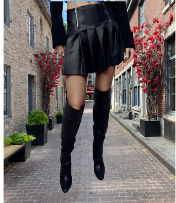 Jupe Plissée Noire Camaïeu Taille 38 - Neuve Sans étiquette