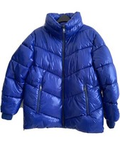 Taifun Puffer Coat Electric Blue Size 14 New