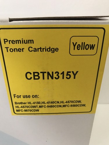 Premium Laser Toner Cartridge CBTN315Y Yellow Compatible With Brother New In Box - Picture 3 of 3
