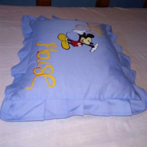 Eco Friendly Kids Baby Girl Boy Blue Pillow Cases Reusable Handmade Fabric - Picture 5 of 12