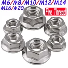 M6 M8 M10 M12 M14 M16 M20 Fine Thread 304 Stainless Steel Hex Flange Lock Nuts