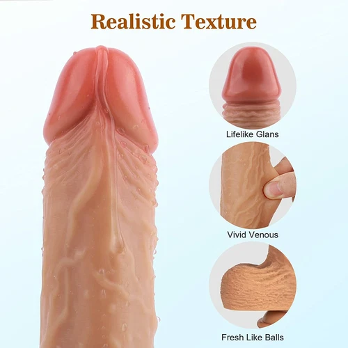 XL Telescopic Realistic Thrusting Dildo Vibrator G-spot Anal Sex Toys for Women - Picture 3 of 52