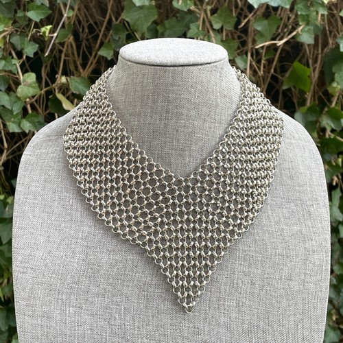 17" Kette Versand Silber 8 Reihe V Linie Renaissance Stil Halskette