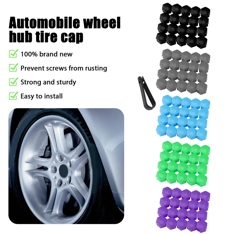 NEW WHEEL NUT COVERS FOR AUDI A1 A3 A4 A5 A6 A7 TT BOLT CAPS 17mm DARK GREY  Foto 2 de 4