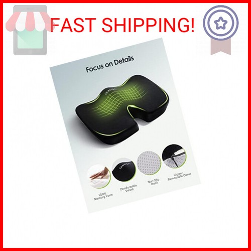 Chair Seat Cushion, Office Cushion Memory Foam Comfort Cushions for Car Truck Dr - Picture 2 of 2