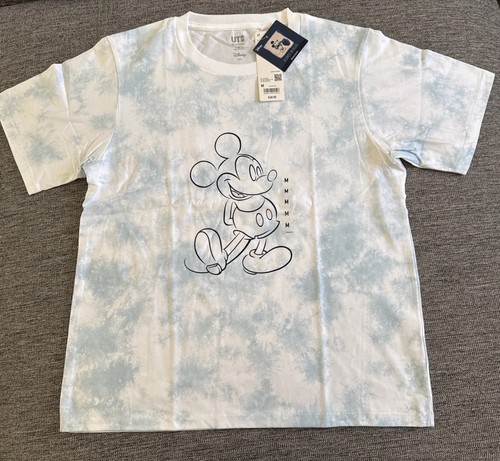 Mickey Disney in Blue x UNIQLO UT BUAISOU GRAPHIC T-Shirts WHITE Womens SIZE M