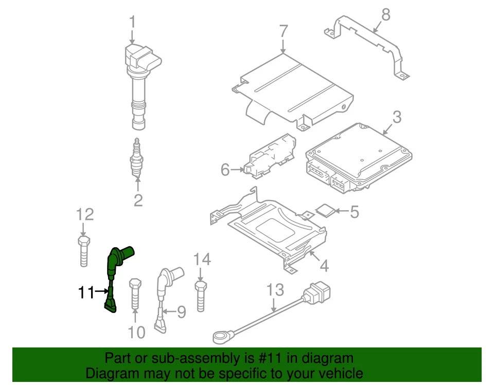 Genuine Volkswagen Engine Crankshaft Position Sensor 06H-906-433 - Image 2 of 4
