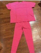 Zenana Women 2 Piece Lounge Set Pink Soft Stretch Top Pants Casual Outfit