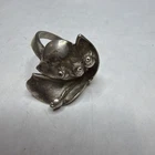 Vintage Modernist Sterling Silver Abstract Sculptural Statement Ring F35