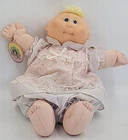 VTG Cabbage Patch Kids Preemie Blue Eyes Baby Doll 1985 Blonde Hair Clothes