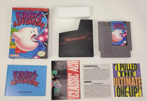 Kirby’s Adventure 100% Complete in Box CIB with Inserts! (Nintendo, NES 1993)
