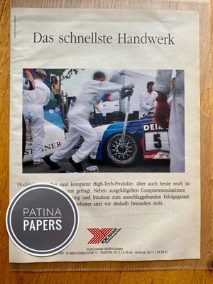 1992 Yokohama Schnitzer BMW M3 E30 DTM #5 Kris Nissen Vintage Ad Werbung Reklame