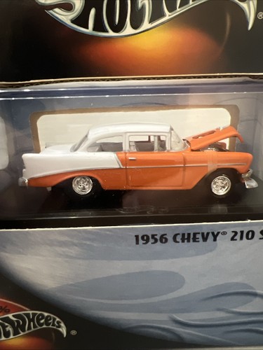 100% Hot Wheels 1956 Chevy 210 Sedan Orange & White Die-Cast 2000 Mattel - Picture 7 of 7