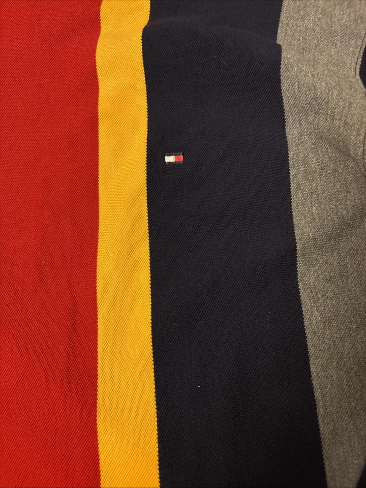 Tommy Hilfiger Four Colorblock Turtleneck Cotton  Long Sleeve Men’s L Y2K Preppy - Image 2 of 4