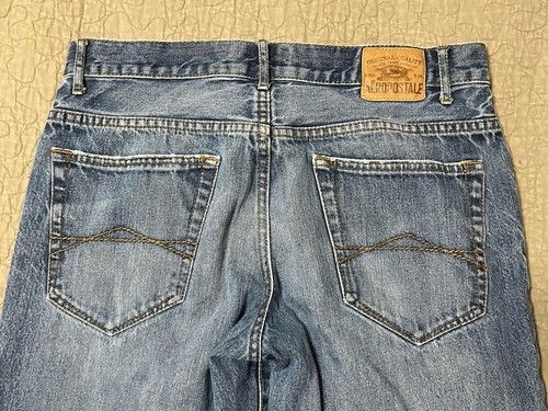 Pantalones de mezclilla Bootcut originales Aeropostale Benton de colección para hombre talla 32x32 ancho Y2K - Imagen 12 de 12