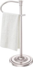 Nickel Bath Hand Towel Holder Stand,Stainless Steel 16 Inch Free Standing Towel