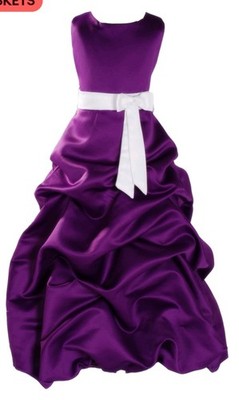 Cinda lila Blumenmädchen Brautjungfer festliches Kleid, ohne weiße Schleife