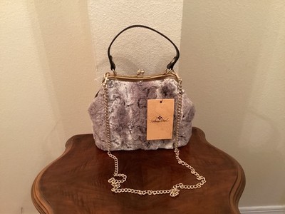 NWT Patricia Nash Faux Fur Laureana Satchel Purse Small Bag