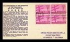 US COVER TELEGRAPH CENTENARY FDC SCOTT 924 BLOCK OF 4 THERMOGRAPHED CACHET