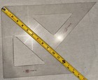 (5) Vintage Drafting Guides | Plastic Triangle Lot 14”—18.5” | Artist Supplies — photo 8