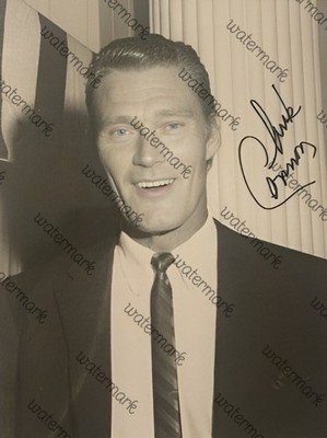 Chuck Connors Schütze Actor Baseball Basketball Signiert Foto 11 '' X8 '' . #